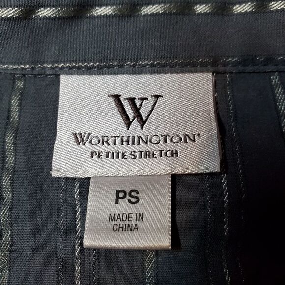 Worthington Gray & Silver Button Down Shirt & Belt - Picture 5 of 5